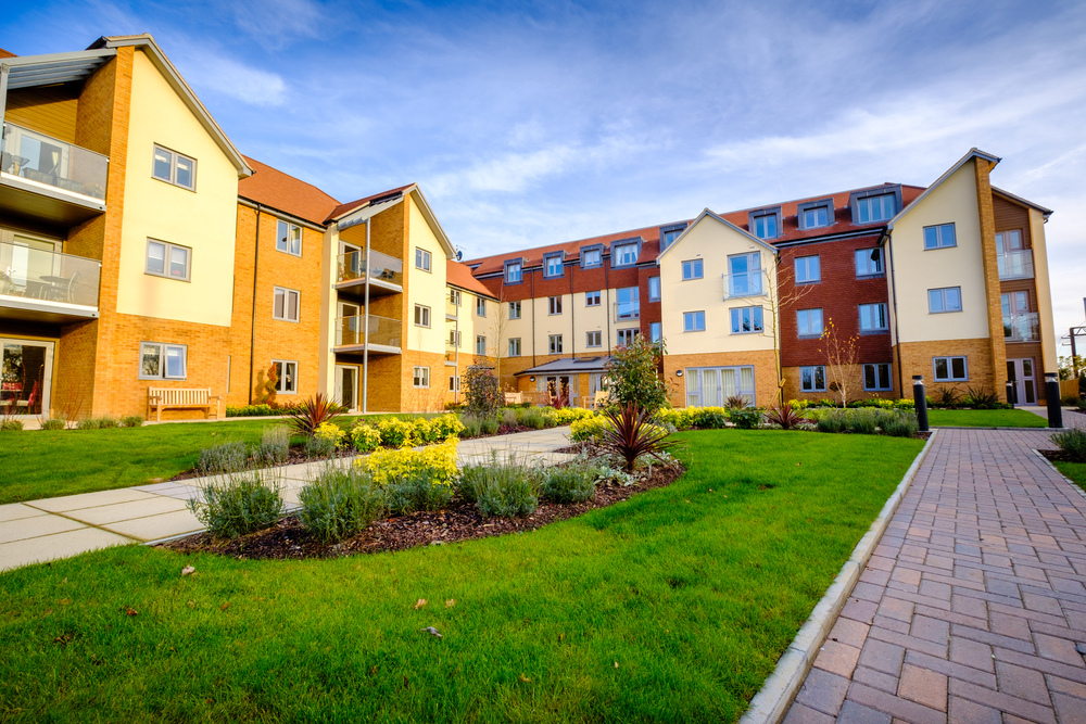 Exterior view of a retirement living facility