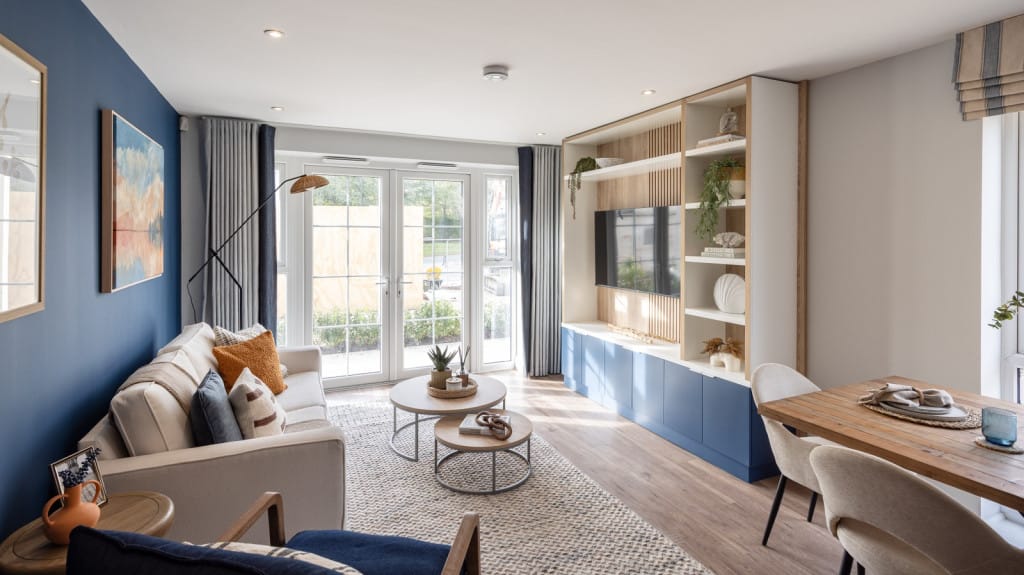 Cozy common area with modern furnishings