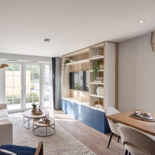 Modern and inviting common area lounge