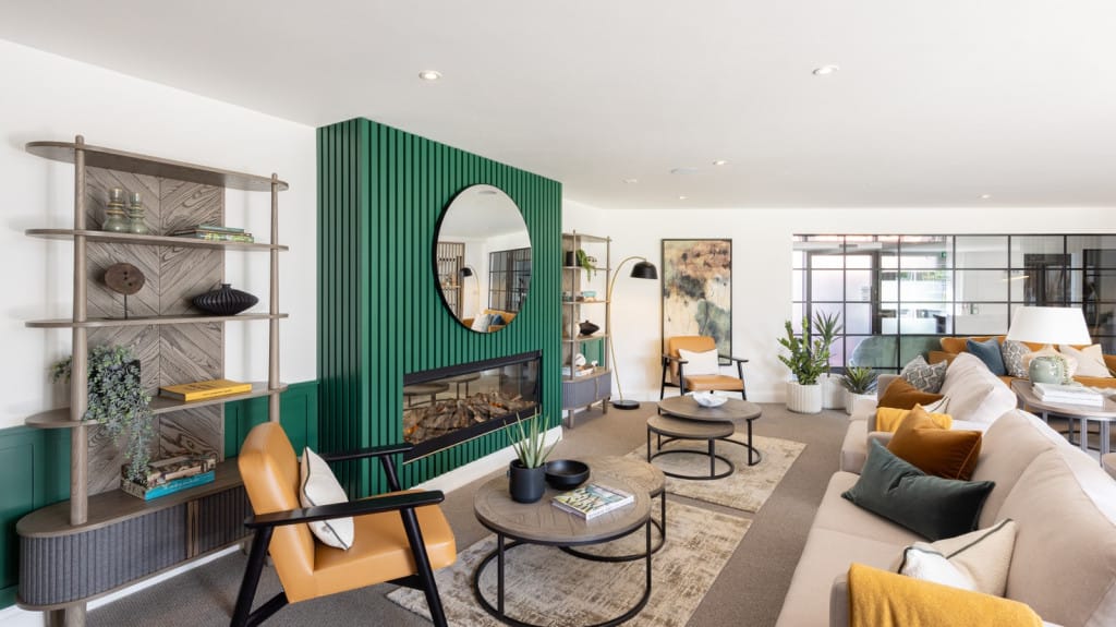 Spacious and inviting common area with modern decor.