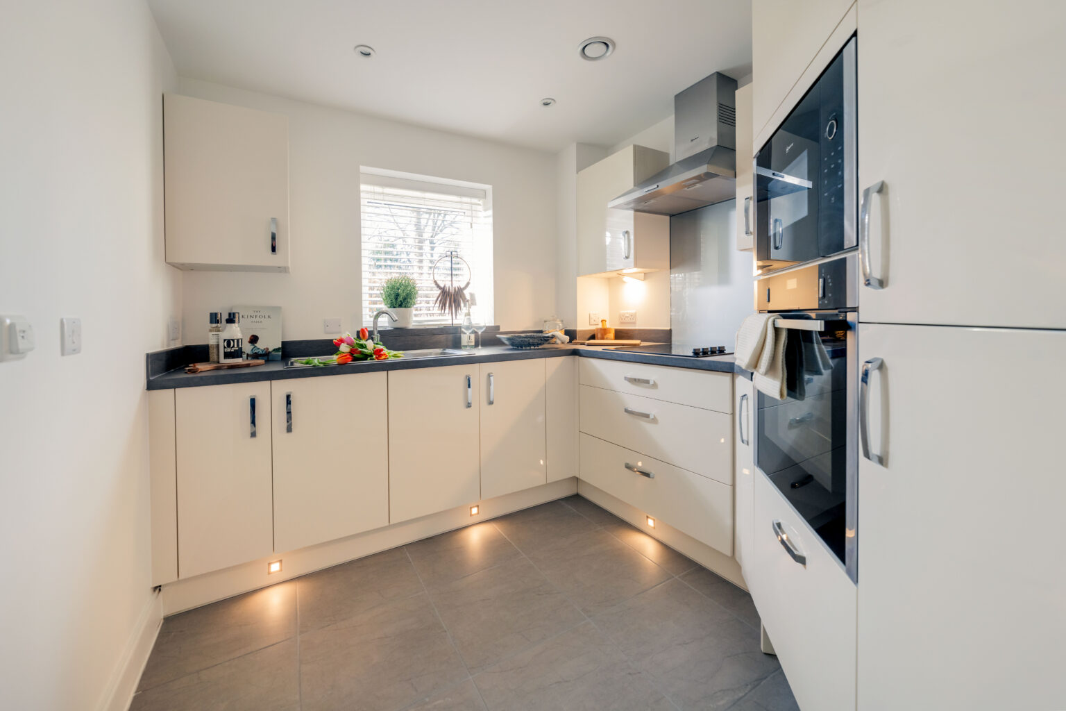 Contemporary kitchen interior with modern appliances