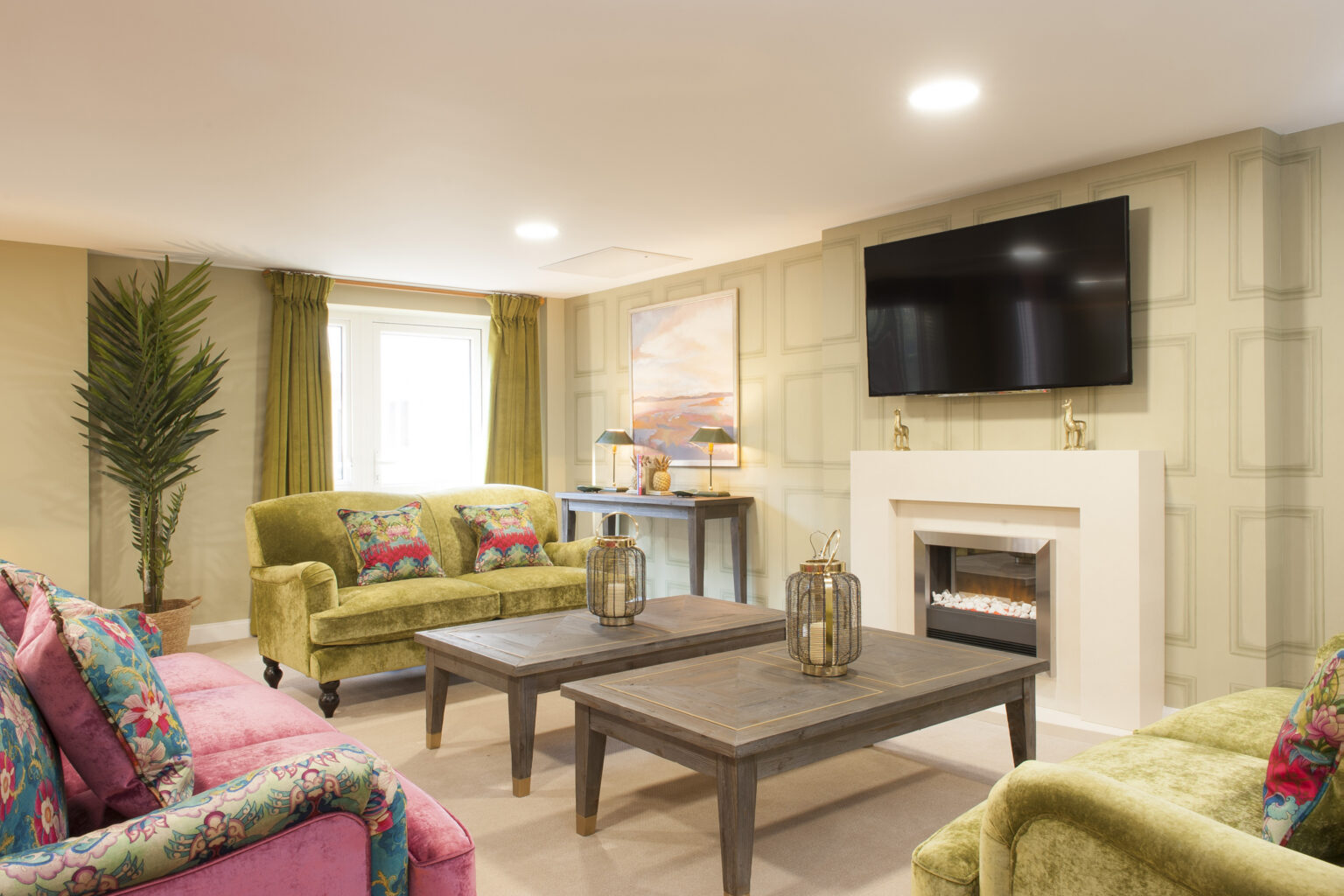Comfortable living room with stylish decor