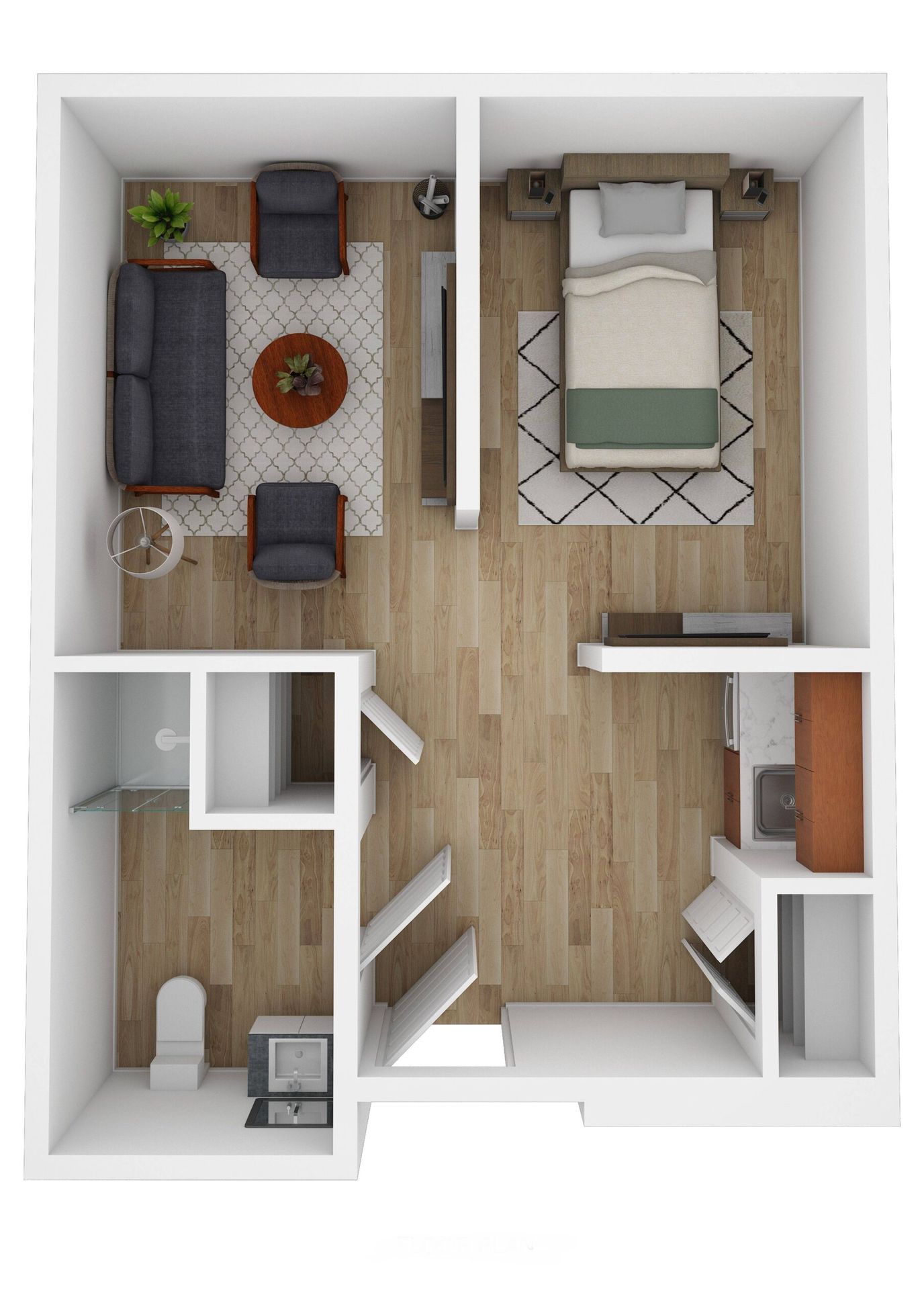 Layout of a private resident room