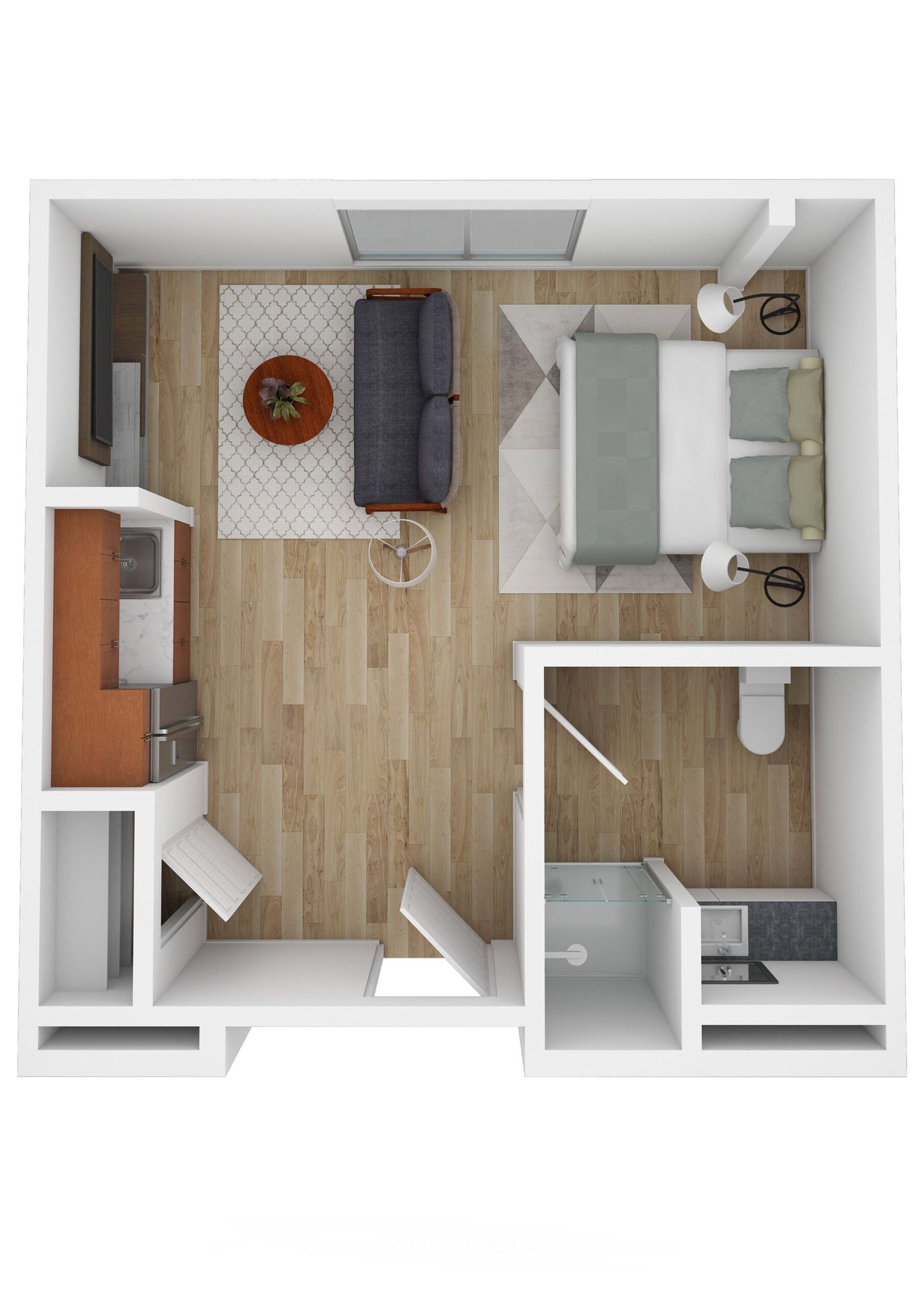 Interior layout of a resident room