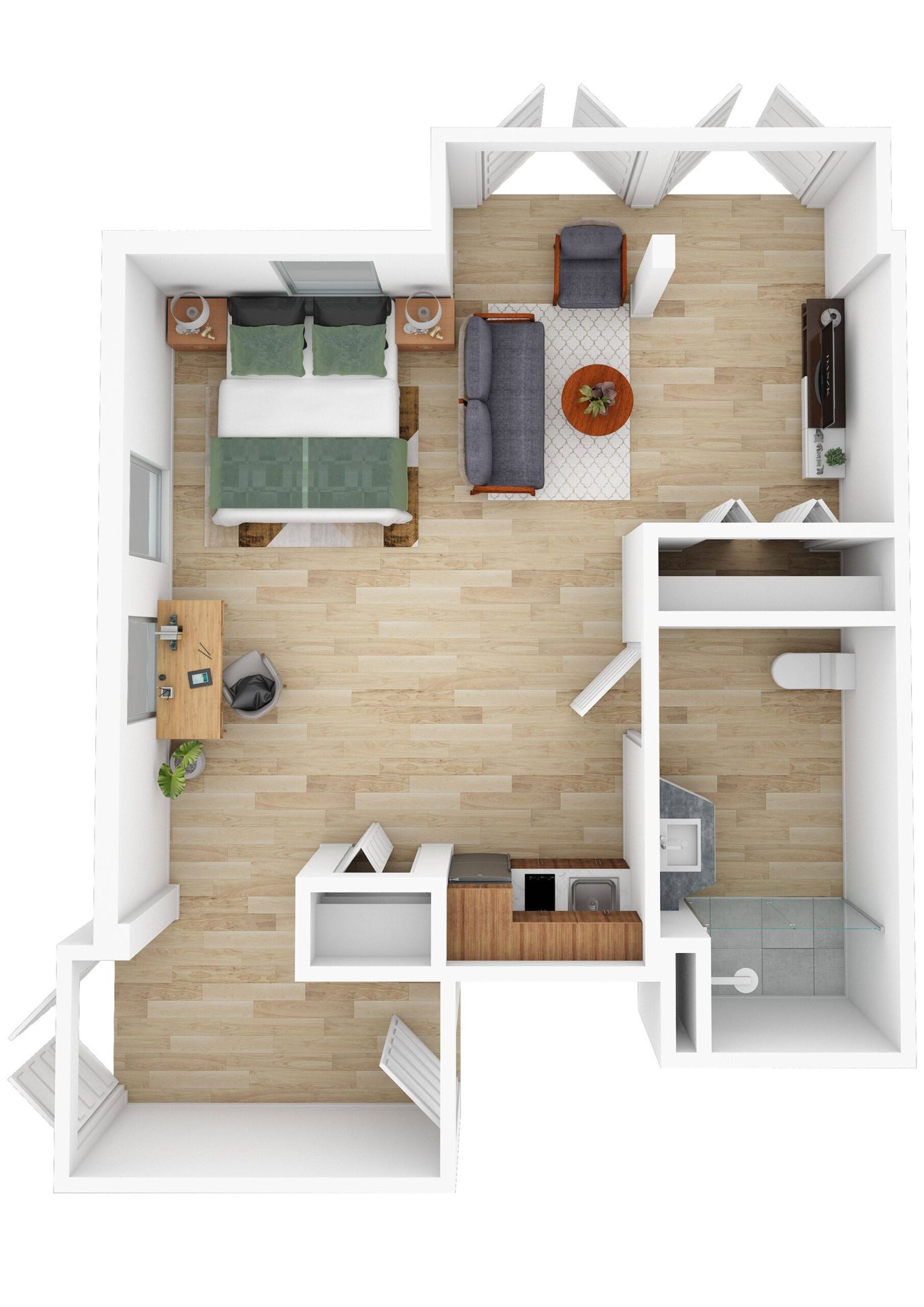 Floor plan of a residential living space