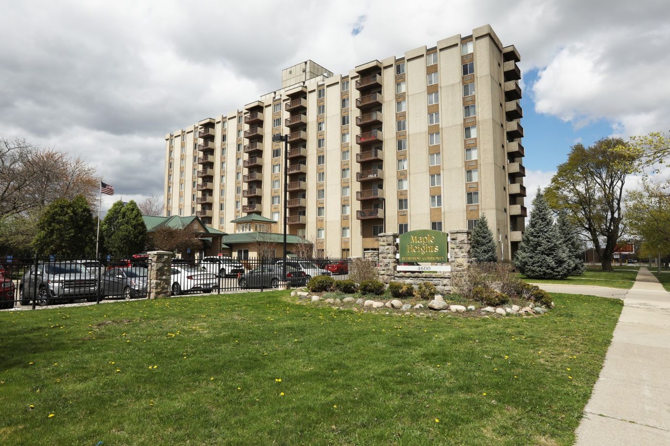 Exterior view of Maple Heights Senior Living building