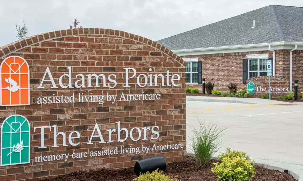 Signage for Adams Pointe and The Arbors facility