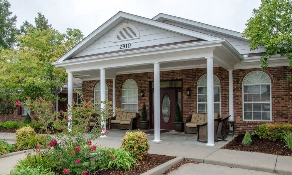 Exterior view of Auburn Creek Senior Living facility entrance