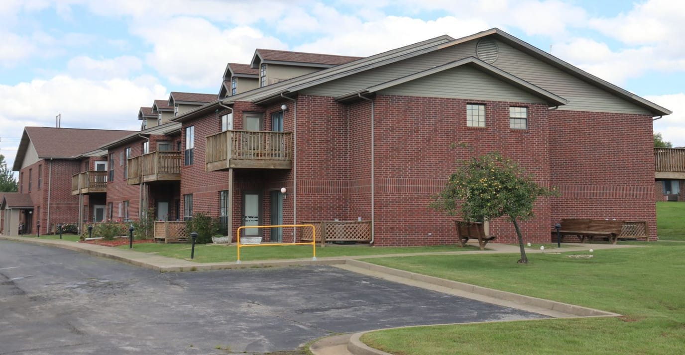 Exterior view of a residential building at the facility