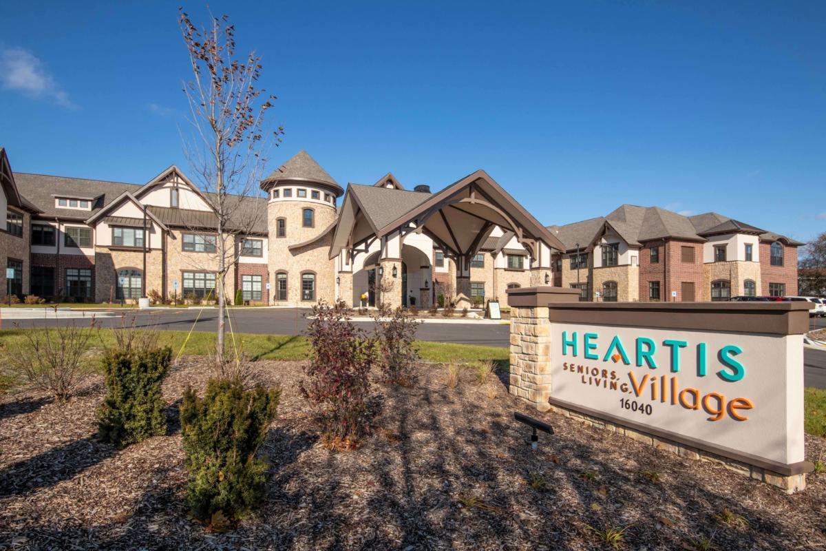Exterior view of Heartis Village senior living facility