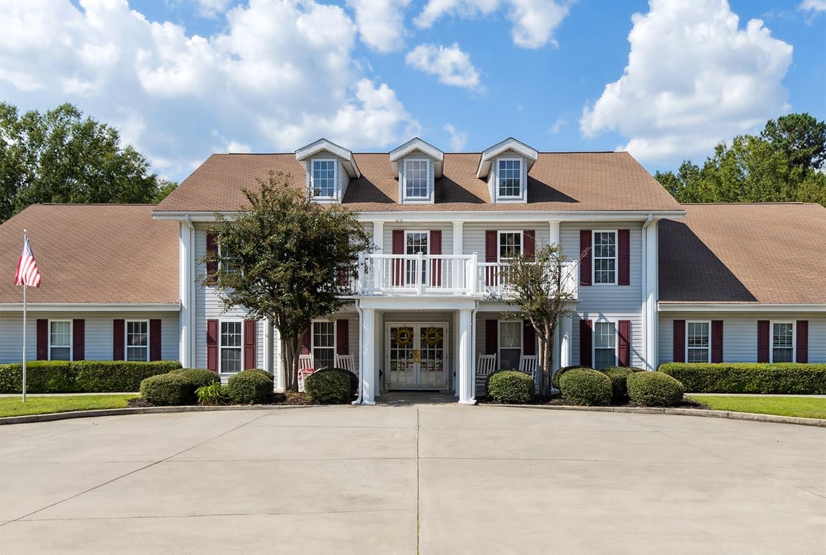 Exterior view of Hitchcock Square assisted living facility