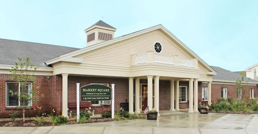 Exterior view of Market Square assisted living facility