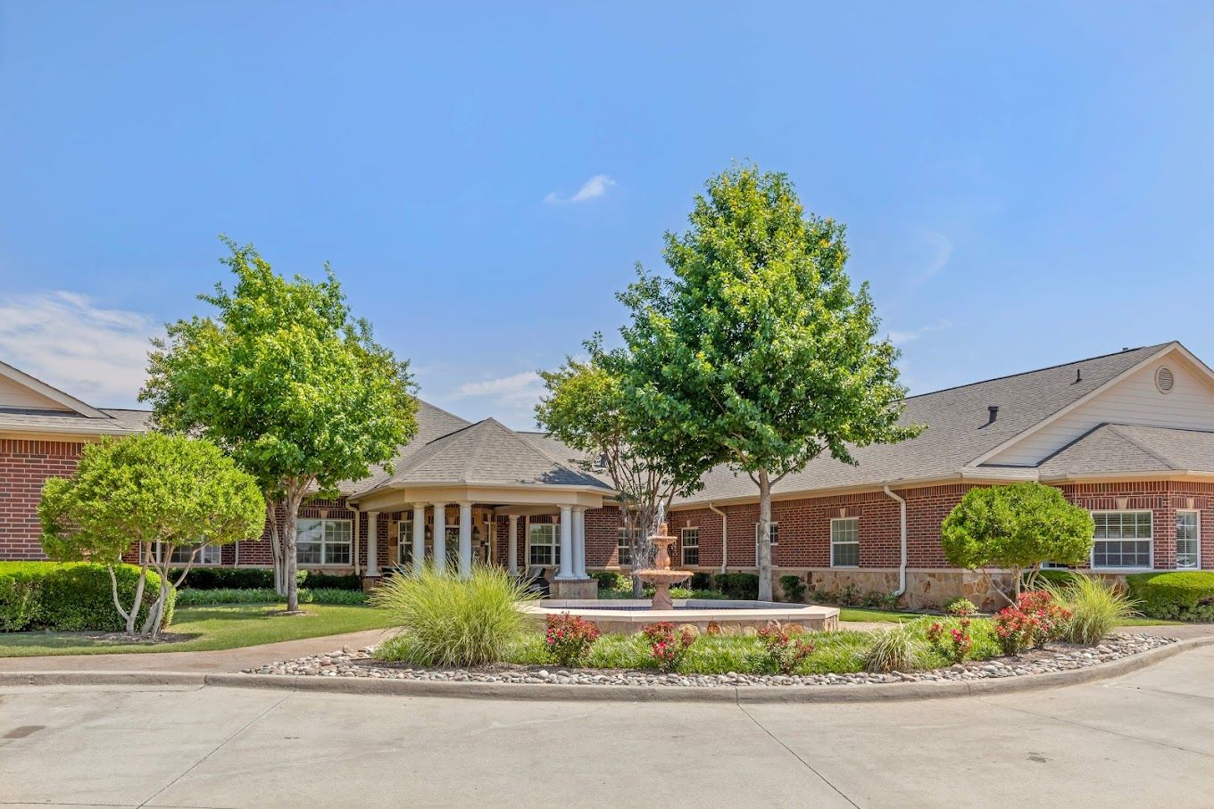 Exterior view of the Oak Ridge facility with landscaping