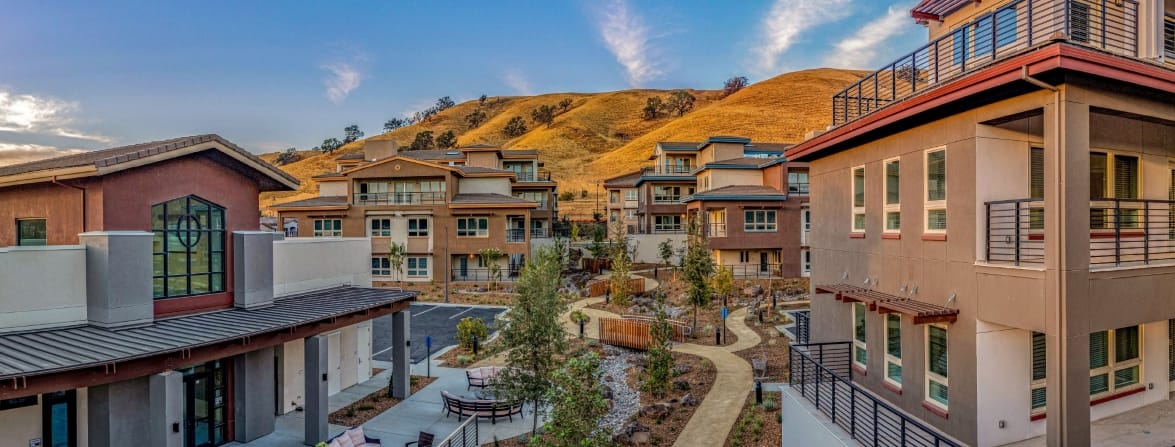 View of the outdoor space and building exteriors