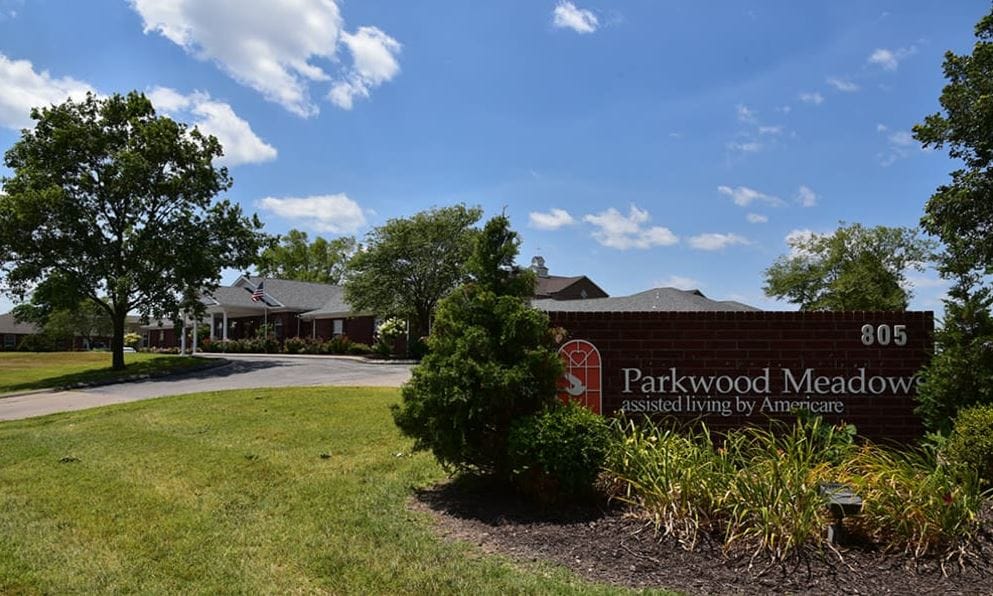 Exterior view of Parkwood Meadows Senior Living