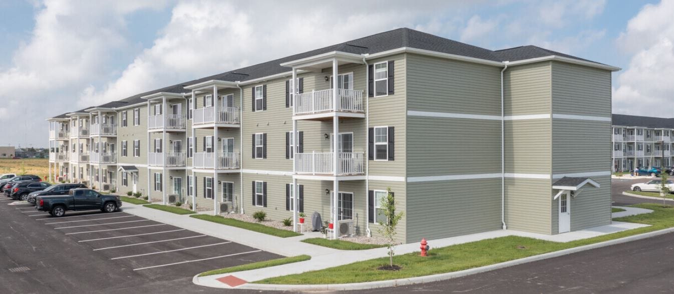 Exterior view of Simmons Crossing Senior Apartments