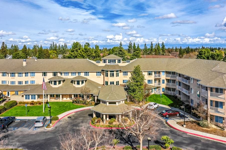 Aerial view of Solstice Senior Living at Bakersfield facility
