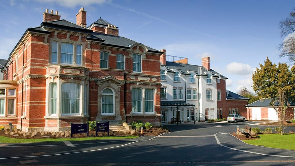 Exterior view of South Lodge assisted living facility