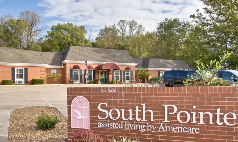 Exterior view of South Pointe Senior Living facility