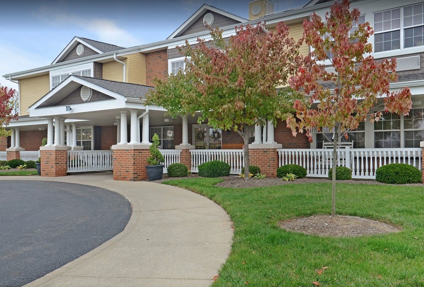 Exterior view of Stoney Ridge Senior Living entrance