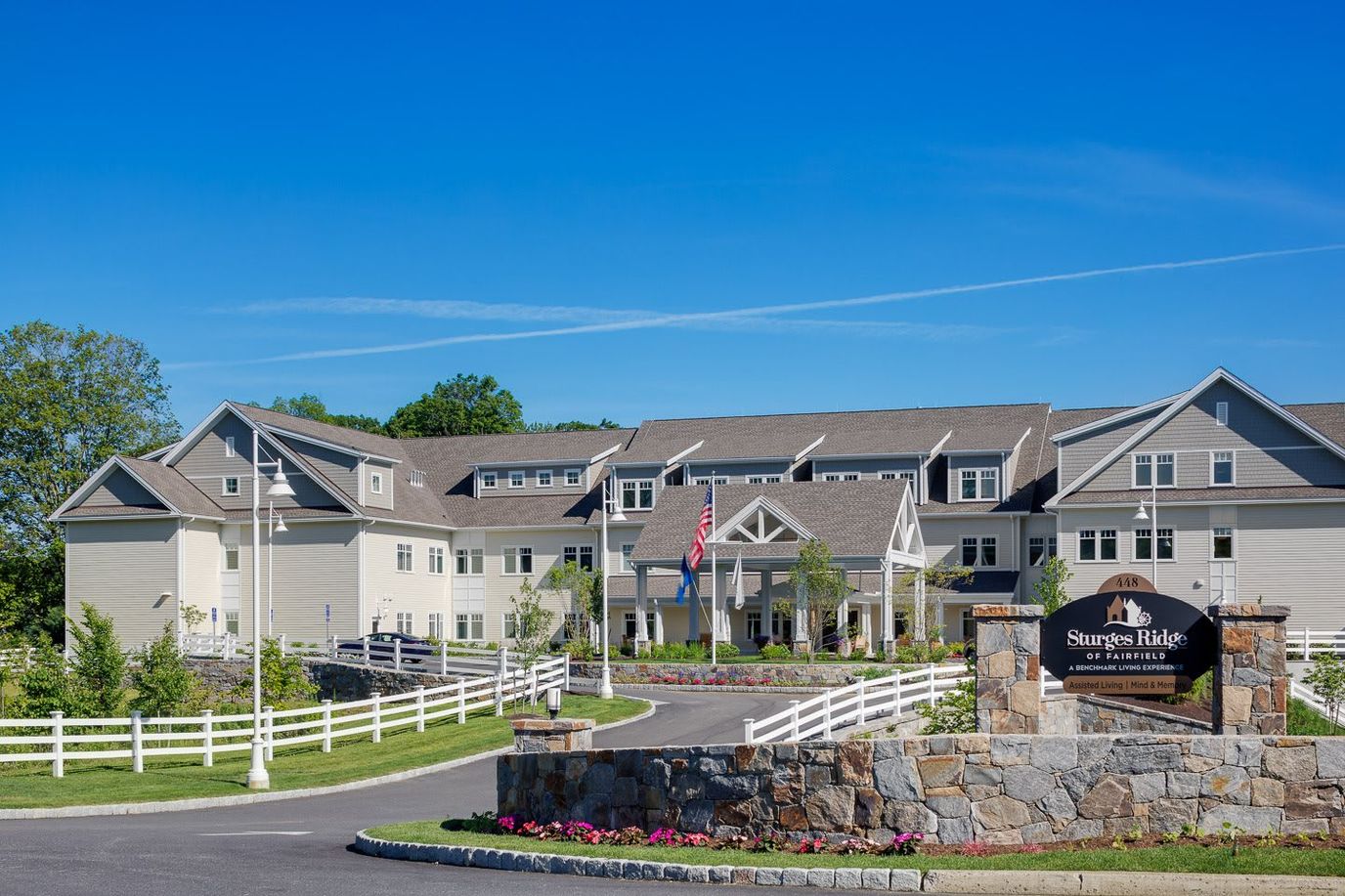 Exterior view of Sturges Ridge facility with entrance