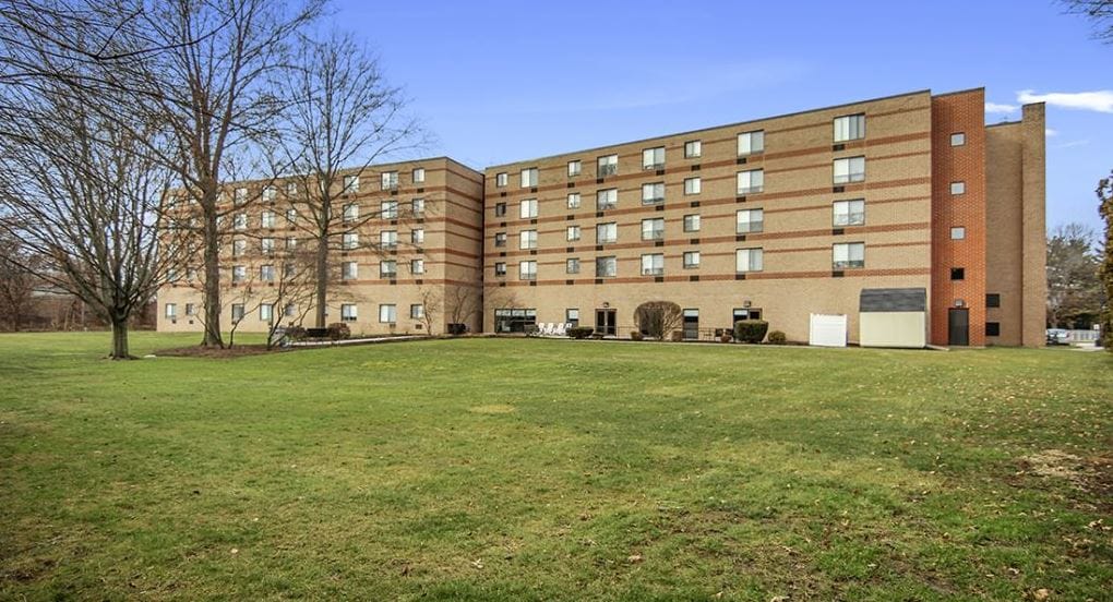 Exterior view of Temple Senior Apartments building