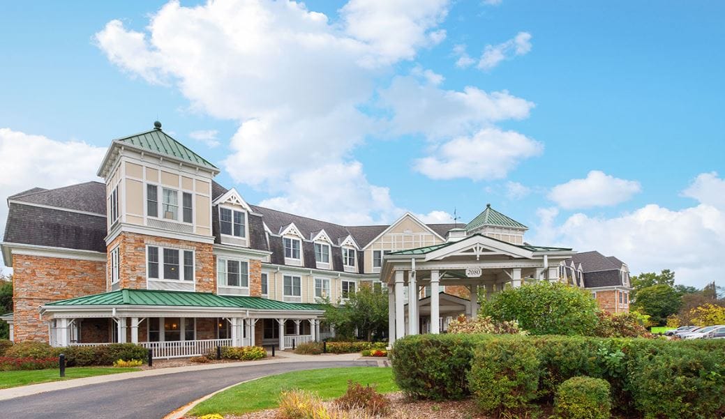 Exterior view of The Bradford Senior Living facility