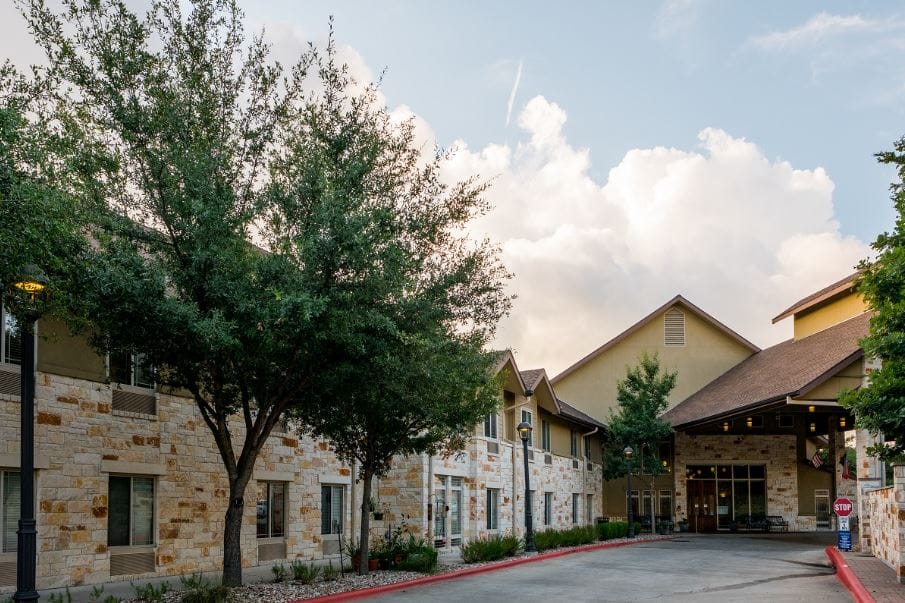 Front view of The Pavilion at Great Hills facility