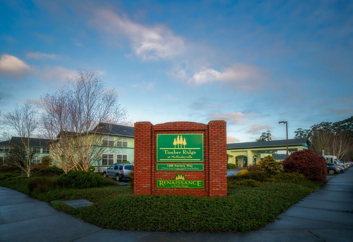 Signage for Timber Ridge at McKinleyville facility