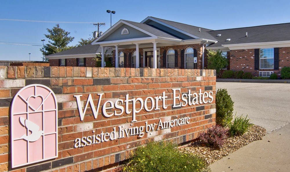 Building exterior of Westport Estates Senior Living