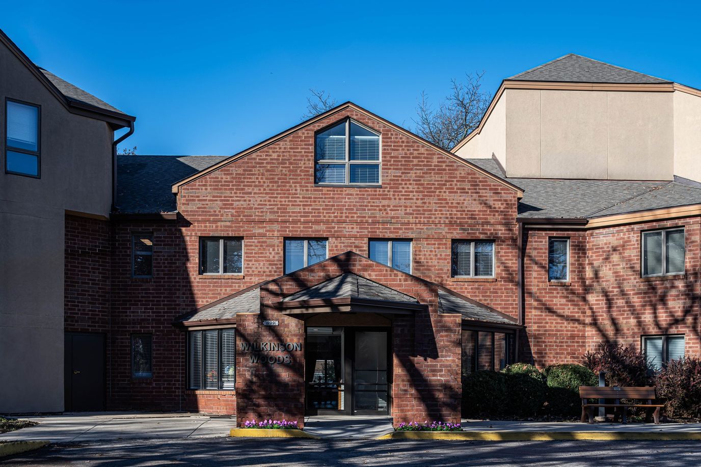 Front exterior view of Wilkinson Woods Senior Living