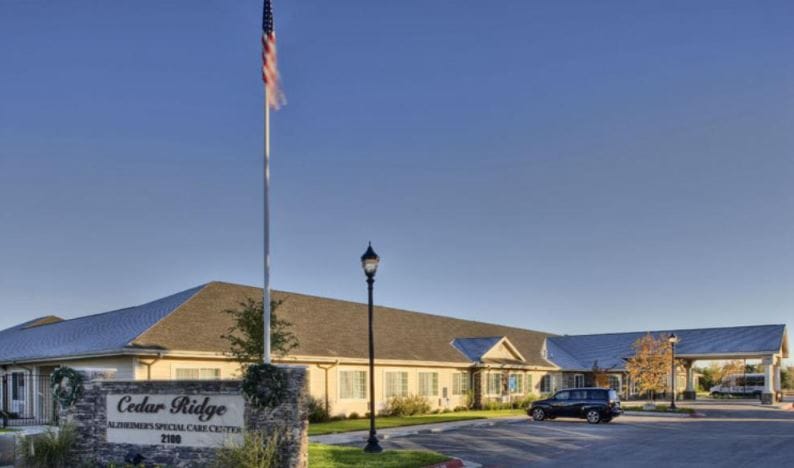 Exterior view of Cedar Ridge Alzheimer’s Special Care Center