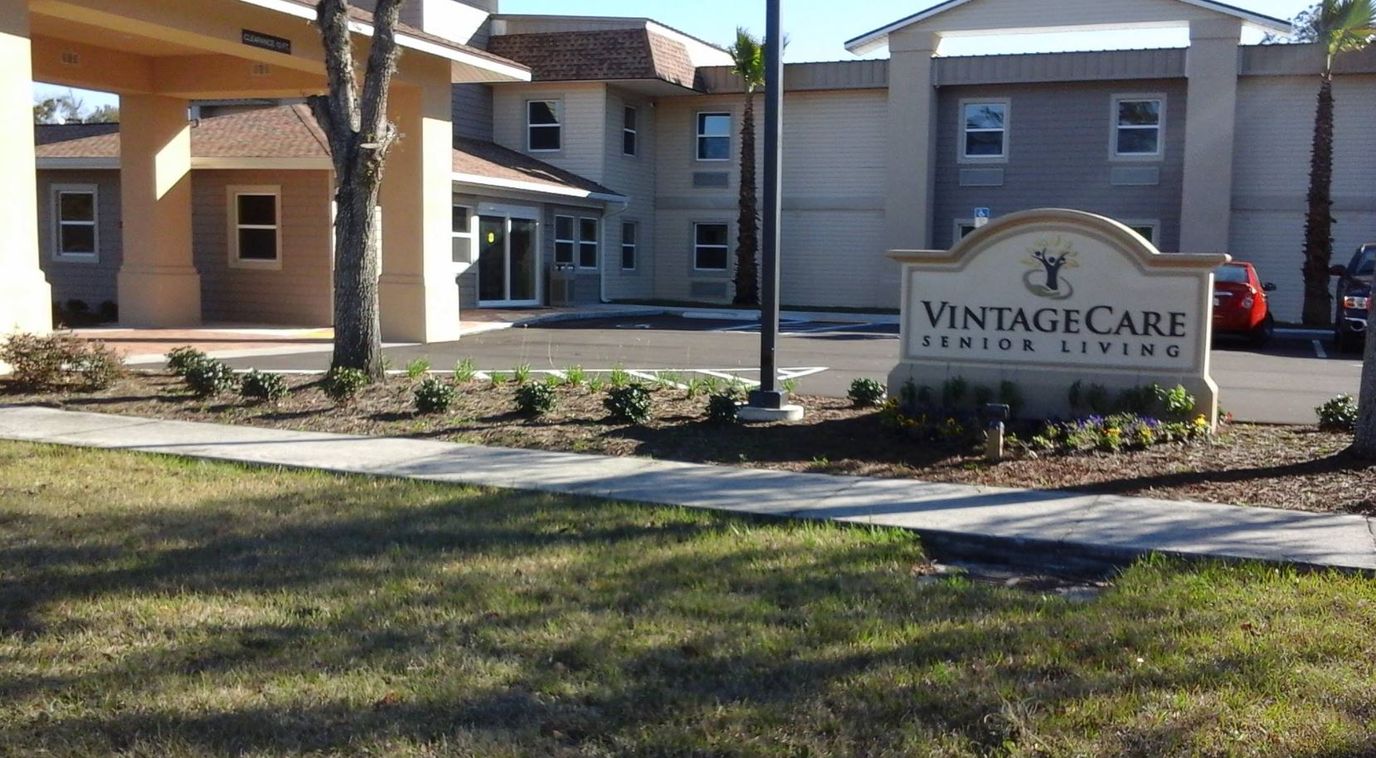 Exterior view of Vintage Care Senior Living facility
