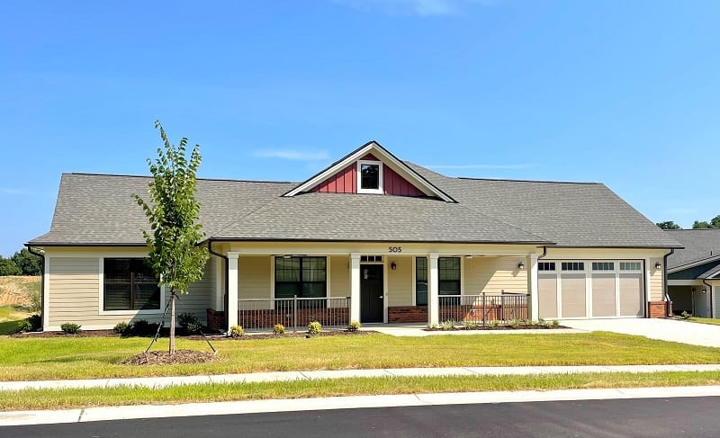 Exterior view of a senior living facility