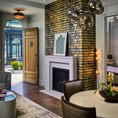 Interior view of a cozy living area with decor