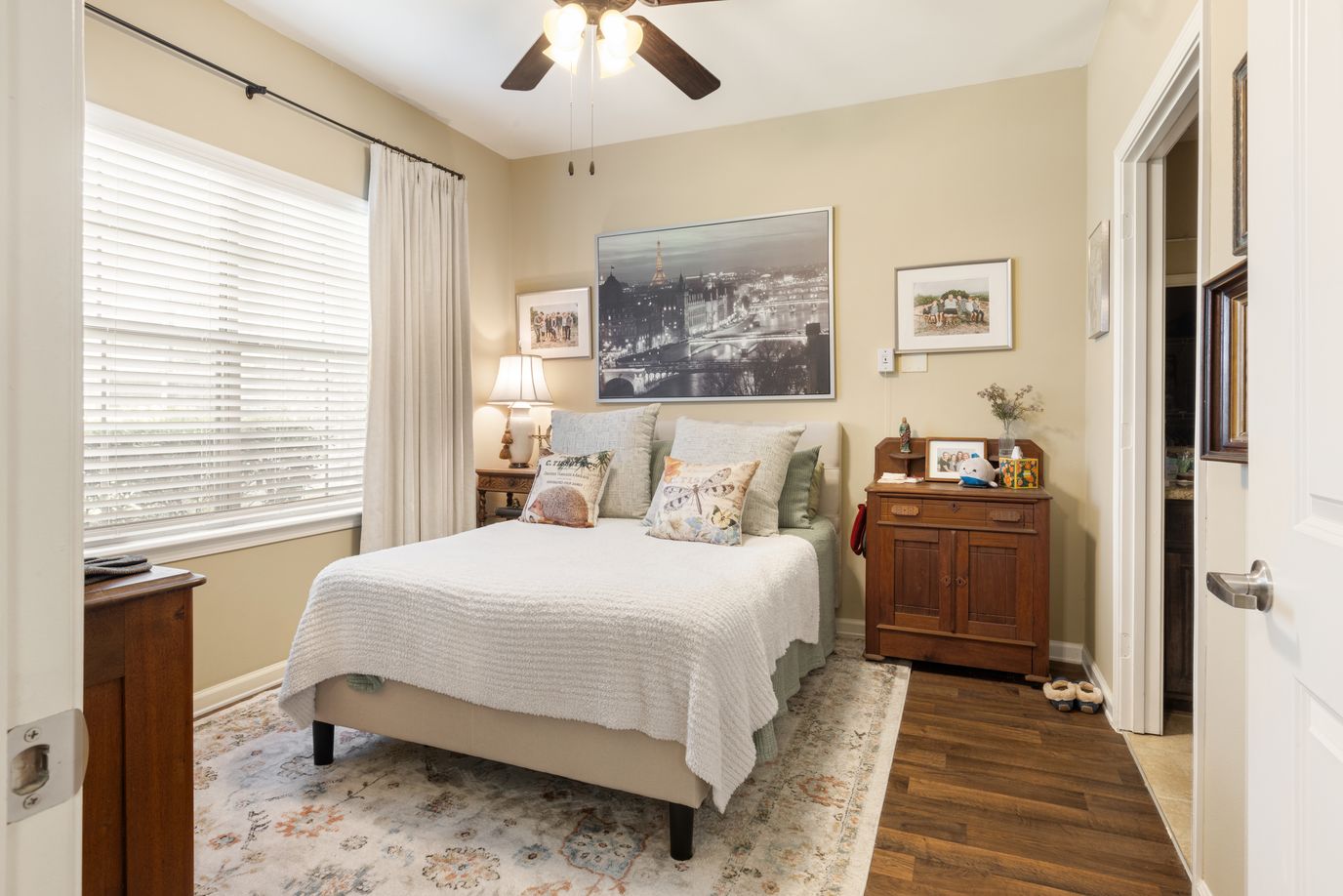 Cozy private resident room with a bed and decor