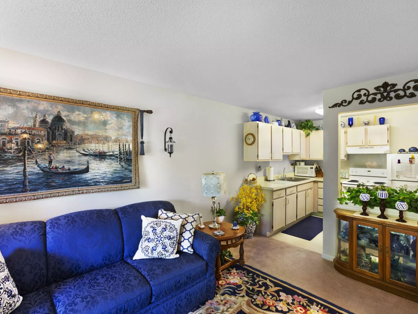 Cozy interior shot of a living space with decor