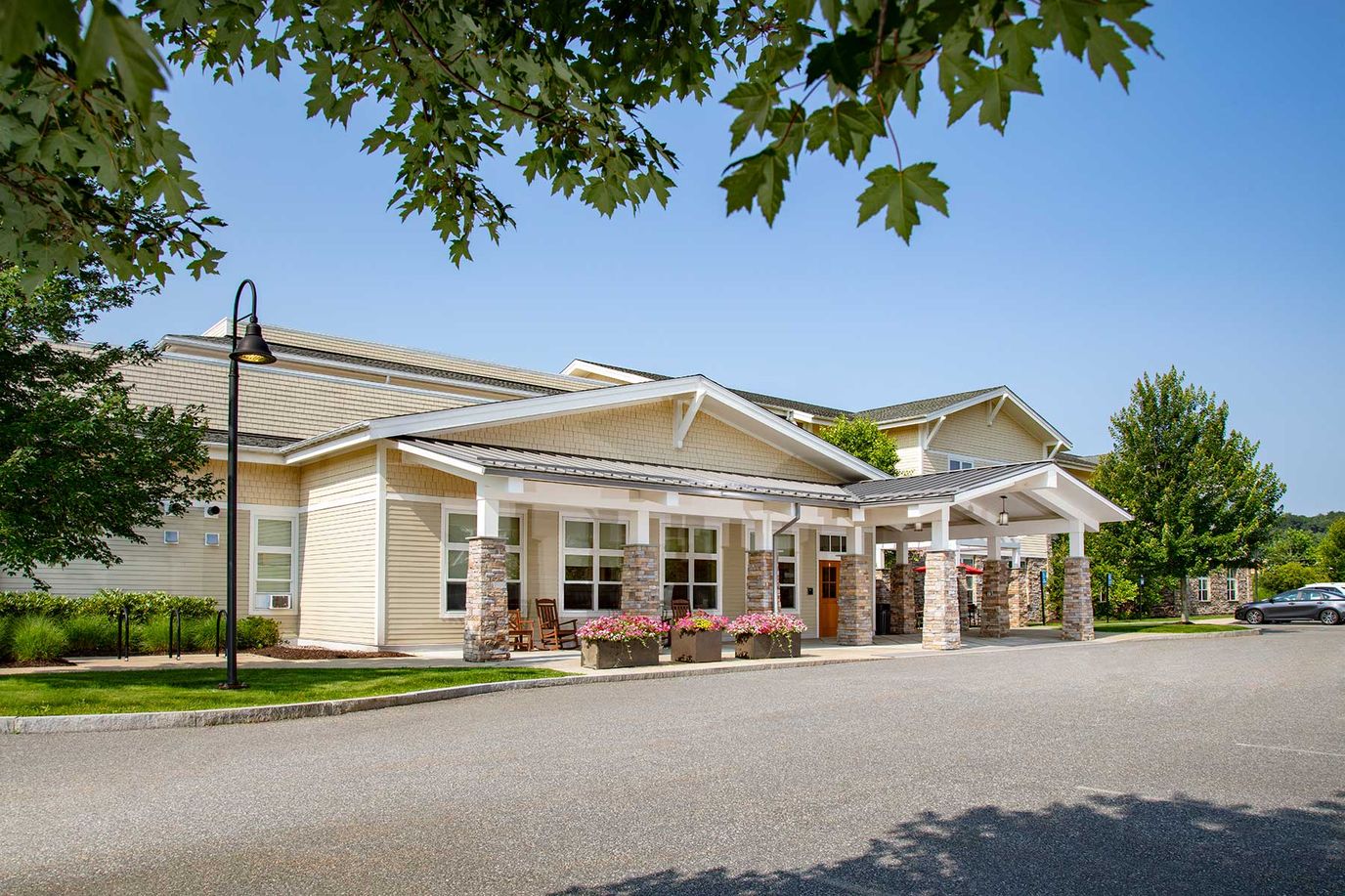 Exterior view of a senior living facility