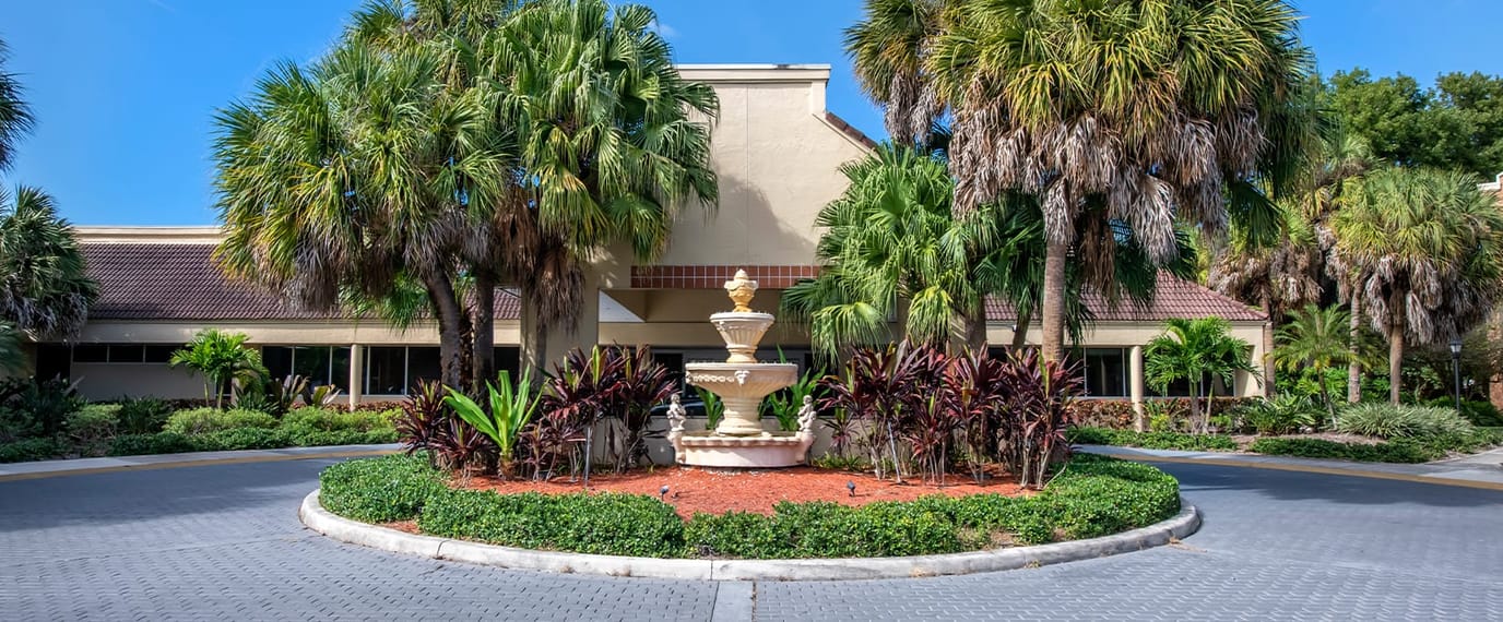 Front entrance of the Brookdale West Palm Beach facility
