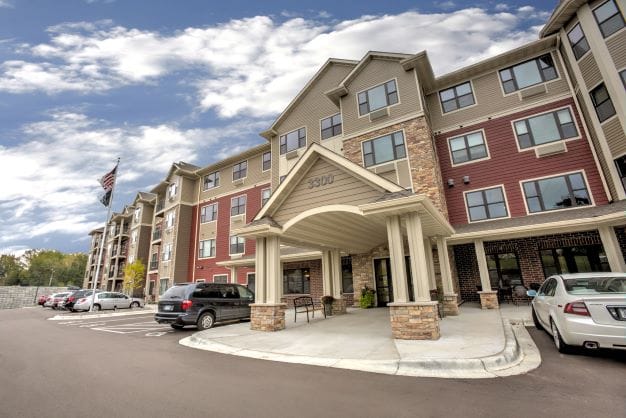 Exterior view of Cardigan Ridge Senior Living facility