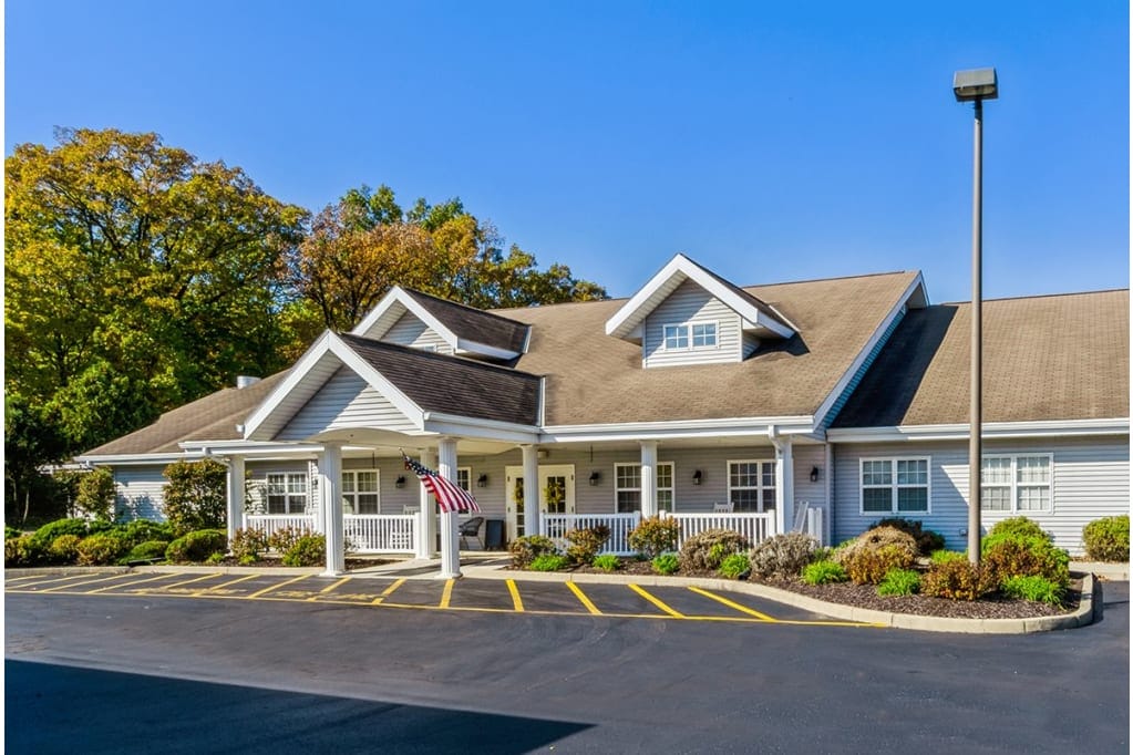 Exterior view of Cedar Creek facility with landscaping