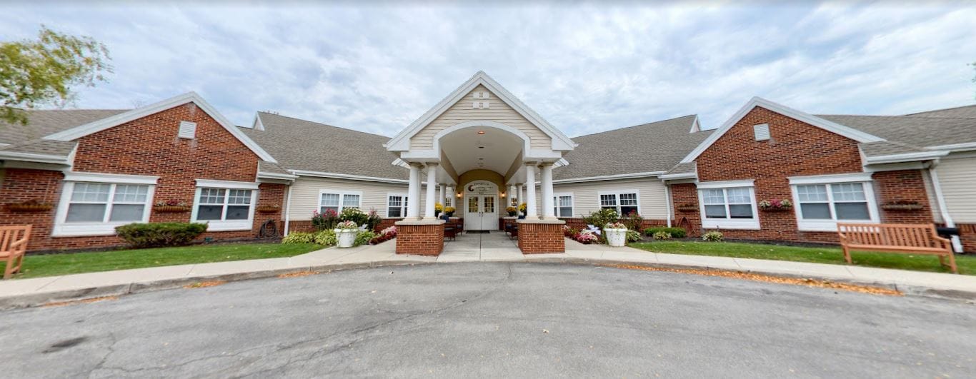 Exterior view of the Peregrine Senior Living building