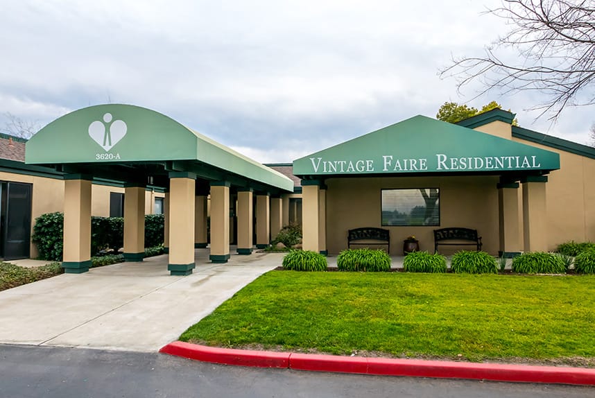Exterior view of Vintage Faire Residential entrance