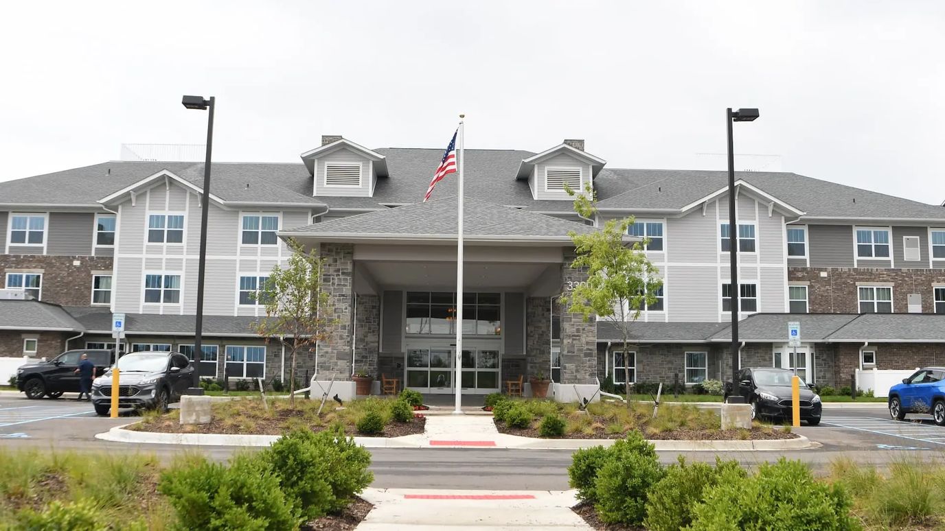 Exterior view of the Rolling Hills Retirement Community building