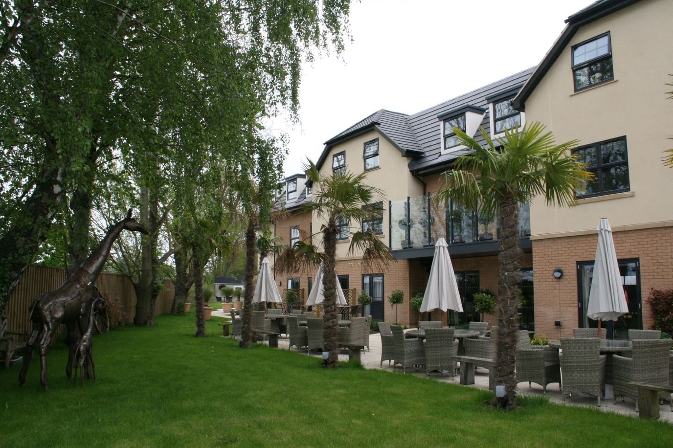 Exterior view of Fenchurch House Care Home's garden area
