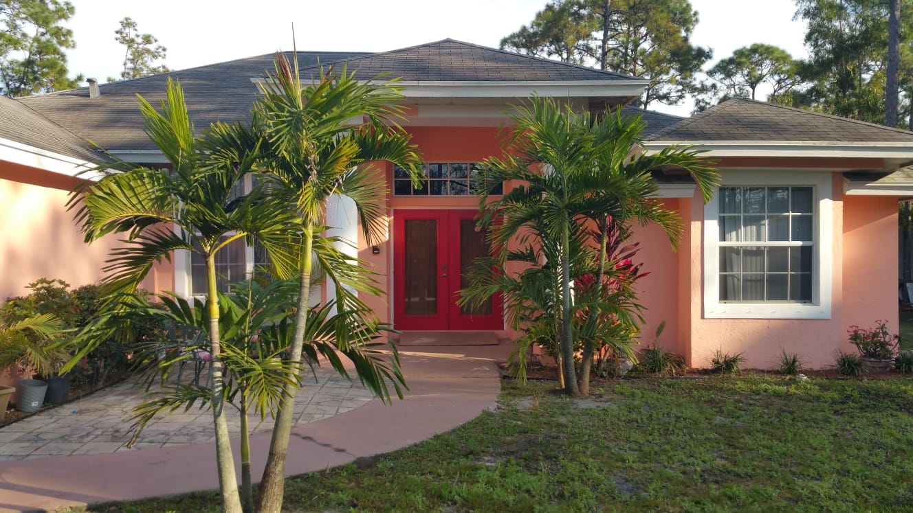Exterior view of the assisted living facility entrance