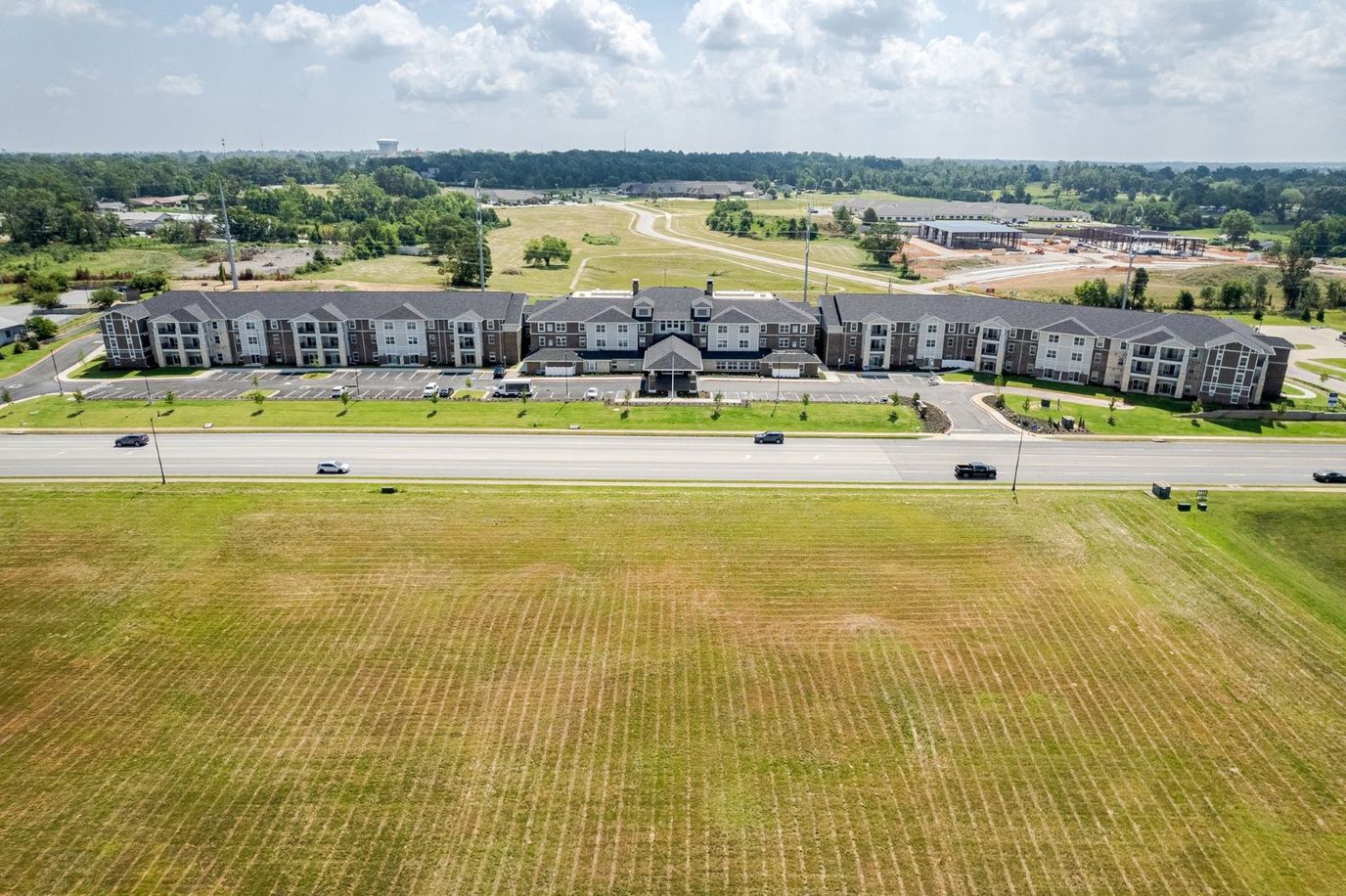 Aerial view of Pinnacle Springs Retirement Community building
