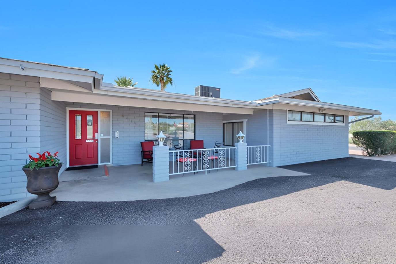 Exterior view of a senior living facility entrance