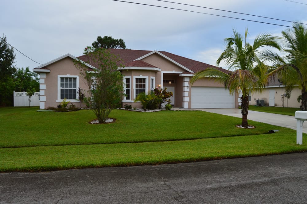 Exterior view of a single-story home