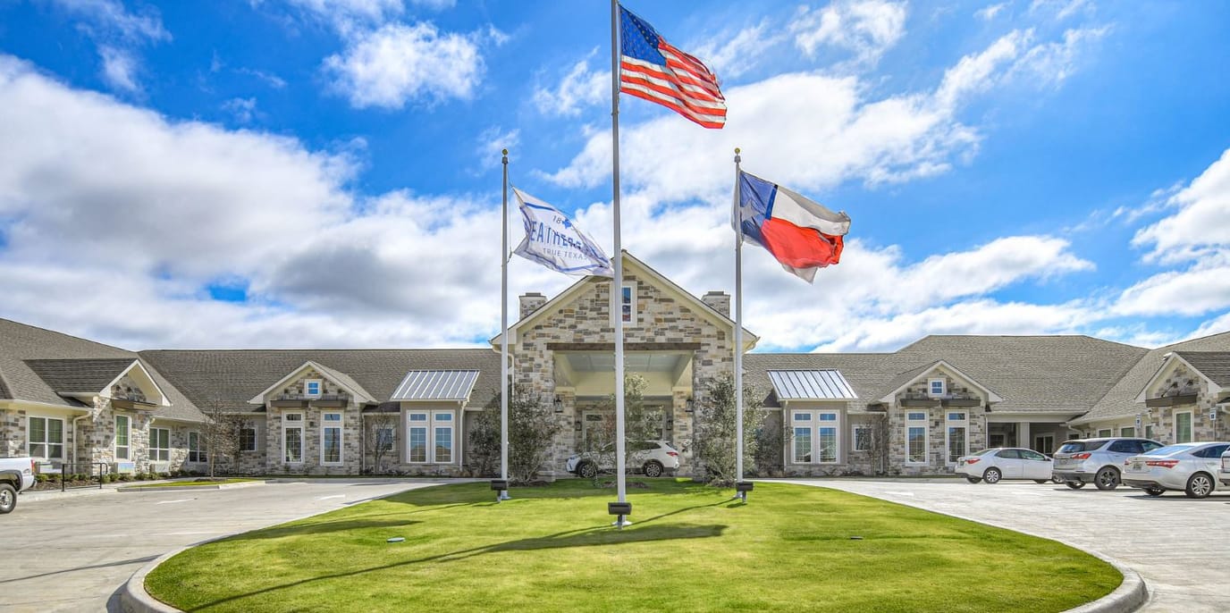 Exterior view of West Fork at Weatherford Assisted Living
